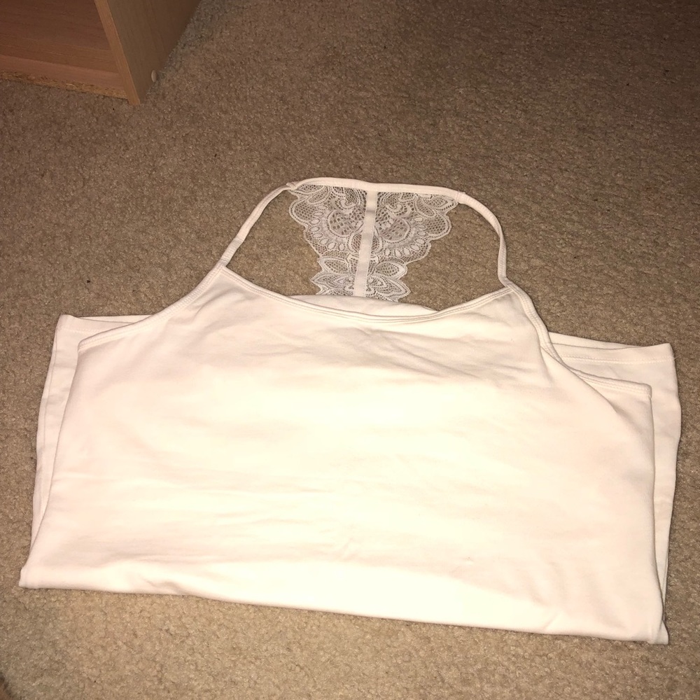 Cream Razorback tank top